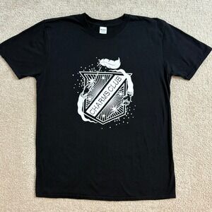 Gildan Charms Club Graphic‎ Print T-Shirt Short Sleeve Black XL